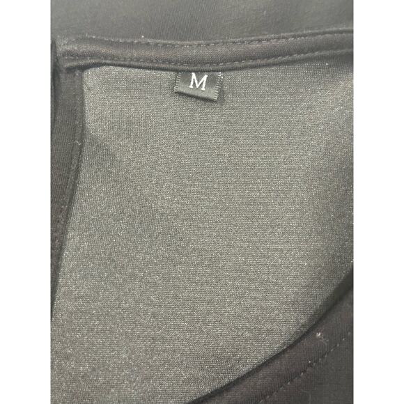 New Black Scuba Drawstring Waist Jumpsuit M - Picture 7 of 7